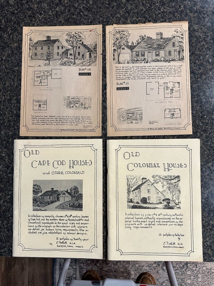 Old Colonial Houses And Old Cape Cod Houses by Evan Pollitt PB Hard to Find