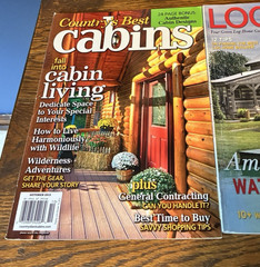 Log Cabin Home Plans Magazines Custom Wood Homes Lot of 3
