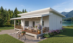 30×27 Feet Small House 9×8 Meter 2 Beds 1 Bath Shed Roof PDF, Cad &A4 Hard Copy