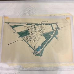 Vintage Architectural Site Plan Princeton NJ Landscape Drawings Blueprint Lot