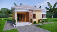 Small House Plan 30×23 Feet 9×7 Meter 2 Beds 1 Bath Hip Roof PDF (A4 Hard Copy)