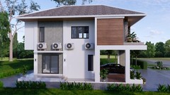 22.5×33 Feet Small House Plan 6.9×10 Meter 2 Beds 3 Bath Hip Roof (A4 Hard Copy)