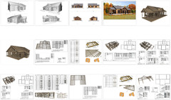 Charming backyard cabin 3 Bed, Bath Architectural Build Plans PDF Download