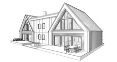 86’x29’ 6 Beds, 8 Baths Double A-Frame House Architecture Plans PDF Download.