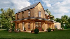 Construction Documents for 3-Bedroom 2-Story American Farmhouse – 1945 sqft
