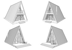 22’x42′ Tiny House Plan 1 Bed, 1 Bath Architectural Build Plans PDF Download