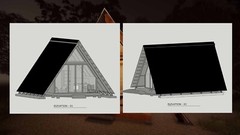 27’-6’’ x 14’-0’’ MODERN A–FRAME CABIN HOUSE PLAN PDF & 3D IMAGES