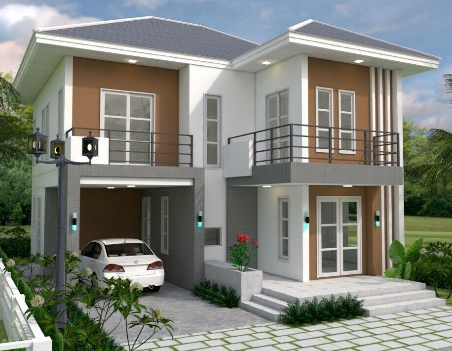 Custom House Plan 9×10 Meter 30×33 Feet 5 Beds 3 Baths Hip Roof (A4 Hard Copy)