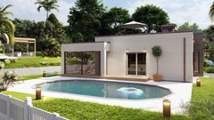 Flat House 2 Bed, Bathroom, Terrace, CAD Blueprints Metric/Imperial