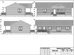 Construction Drawings/ DESIGN / PLANS /Frame house project Pinega-102