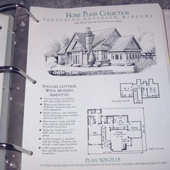 1995 Binder Book of Home Plans Featuring Andersen Windows Contractor’s Edition