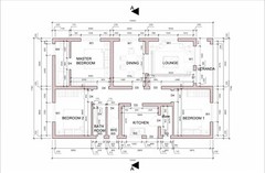Wood Construction Three Bedroom Tiny Home Plans – 41’x26′ with 1048sqft