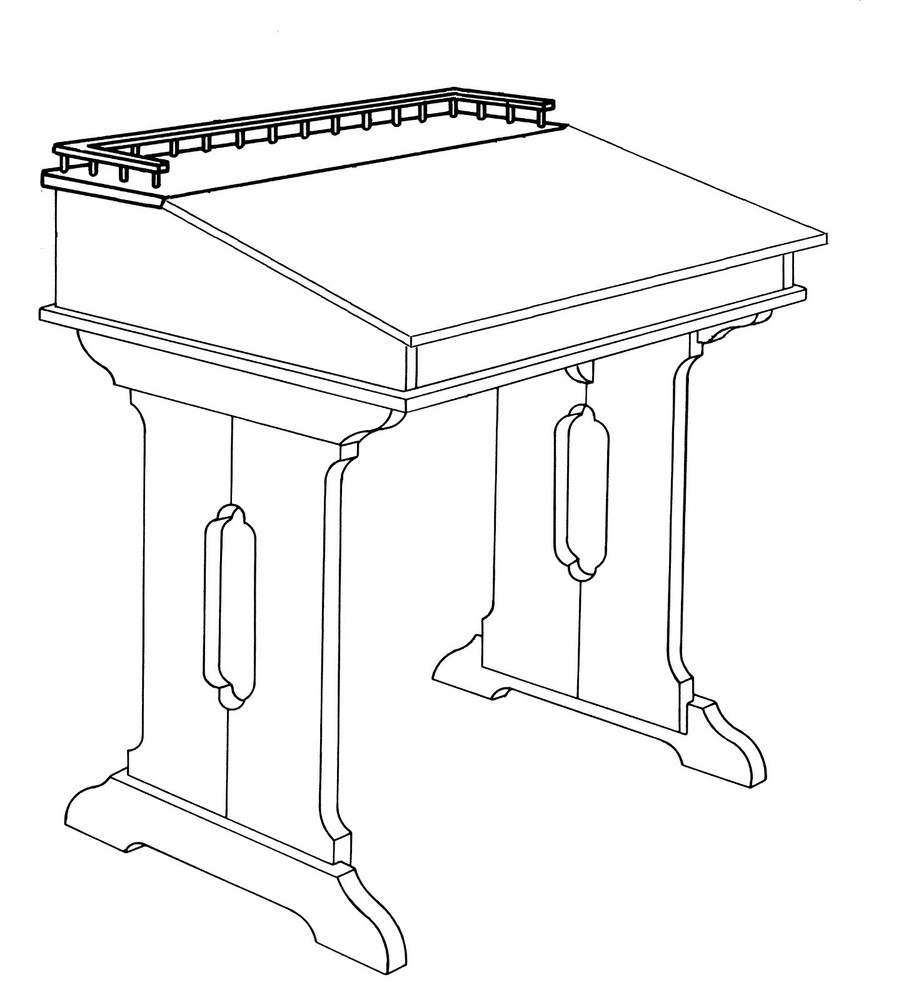 Colonial Captain’s Style Desk Plans, Templates and Instructions