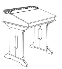 Colonial Captain’s Style Desk Plans, Templates and Instructions