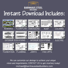 The Whiskey Barndominium Plan: 3 Bedrooms / 3.5 Baths 2,832 SF Design Blueprints