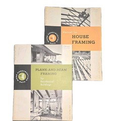 2 Vintage Home Building Plans Retro 1959-61 Home Framing/Plank/Beam Books