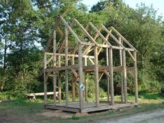 Timber Frame Shed/Barn Plans size 14′ x 16′, printed plans on 8 1/2×11 new
