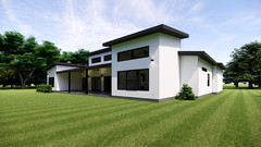 The Manhattan: Mid-Century 3 Bedrooms / 2.5 Baths 2,547 SF Design Blueprints