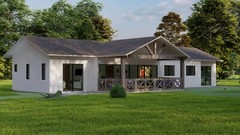 33×69 House plans — 4 Bedroom 3 Bath — 1587 sq ft — PDF Floor Plan