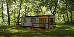 Small Cabin 10ft x 30ft Slope Roof Build Plans Blueprints, lumber list – PDF