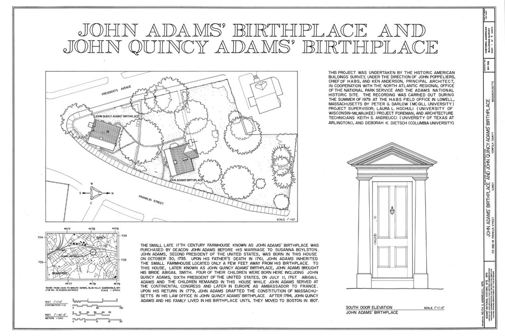 John Quincy Adams House, Saltbox Colonial, architectural home plans, 3 bedrooms