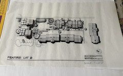 Vintage Hand-Drawn Architectural Site Plan Rendering – Ink on Vellum – 12×18