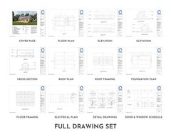Modern Cabin House, 20′ x 44′, 880 Sq Ft, Tiny House, Architectural Plans
