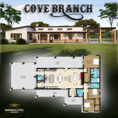 Cove Branch Barndominium – 3 Bedrooms / 2.5 Baths 2,323 SF Design Blueprints