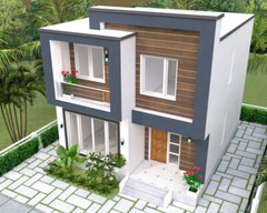Small House Plan 21×25 Feet 6.5×7.5 Meter 2 Beds 2 Bath Flat Roof (A4 Hard Copy)