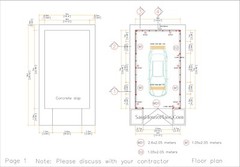 13×23 Garage Shed Roof 4×7 Meter 1 Car Shed Plan PDF Plans (A4 Hard Copy)