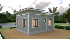23×20 Feet Small House Plans 7×6 Meter One Bedroom Flat Roof (A4 Hard Copy)