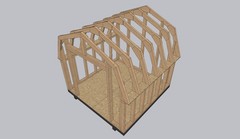 DIY 8×8 Shed Plan (Gambrel Roof Barn) | PDF + Material List + A4 Printed Guide