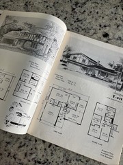 Vintage 1972 MCM Spanish Tudor Home Plans Design Catalog Blueprints Ranch Split