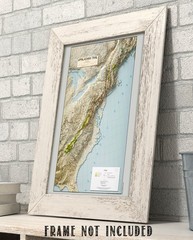 Appalachian Trail Shaded Relief Map Eastern US Hiking Topographic Wall Art
