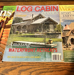 Log Cabin Home Plans Magazines Custom Wood Homes Lot of 3