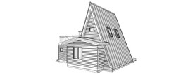Modern A-Frame 2 Bedrooms, 2 Bathrooms Guest House Plans Architecture Plans 760S