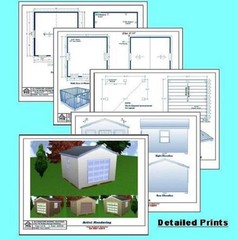 14×14 Storage Shed Plans Package, Blueprints, Material List & Instructions