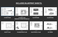 Oak Springs House Plans – Open Plan Design – Modern Farmhouse 3 Bed/2 Bath 1500
