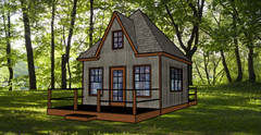 16 x 16 ft Small Cabin or Shed Pyramid Roof Traditional Style 16 O.C. -PDF