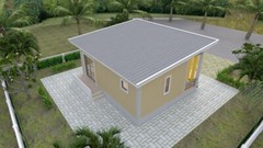 23×21 Feet Tiny House Plan 8×6.5 Meter 1 Bed 1 Bath Shed Roof PDF (A4 Hard Copy)