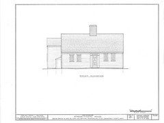 Cape Cod colonial house, 3 bedroom floor plan, architectural drawings & details