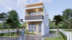 13×26 Small House Plan 4×8 Meter 2 Bedrooms 1 Bath Shed Roof PDF & A4 Hard Copy