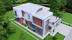 38×70 House Plan 11.5×21 Meter 3 Bed 5 bath Slab Roof PDF Plan (A4 Hard Copy)