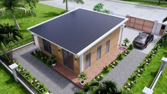 23×26 Feet Small House Plans 7×8 Meter 1 Bed 1 Bath Shed Roof (A4 Hard Copy)