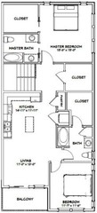 44×48 Apartment with 2-Car 1-RV Garage – PDF FloorPlan – 1,645 sqft – Model 5