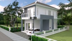 Custom Small House 6.7×10 Meter 22×33 Feet 2 Beds 3 Baths Hip Roof (A4 Hard Copy