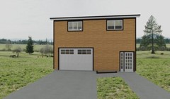 Custom 1 Bedroom 1 Bath 2 Story Garage/Workshop House Plans 784 sqft Plan #2193