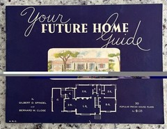 Vintage 1945 Future Homes Co Home Plan Catalog MCM Ranchers 50 Colorful Drawings