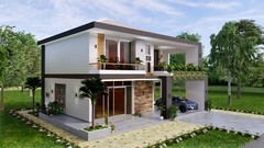 40×36 Feet House design Plans 12×11 Meter 4 Beds 3 Baths Hip Roof (A4 Hard Copy)