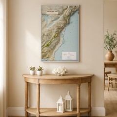 Appalachian Trail Shaded Relief Map Eastern US Hiking Topographic Wall Art
